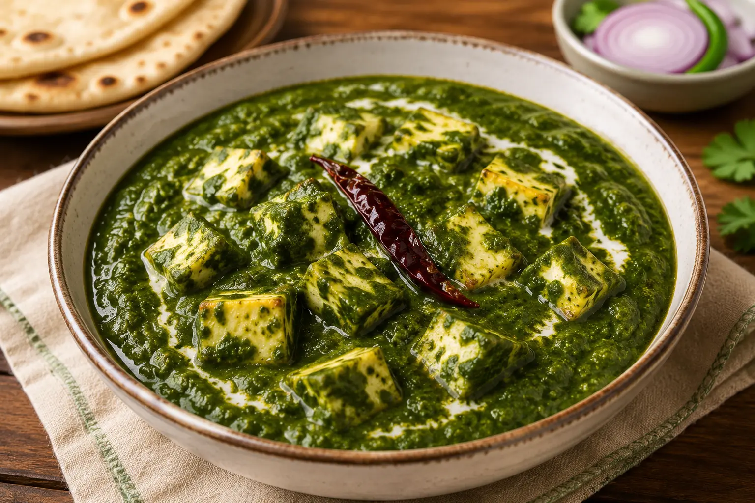 Palak Paneer Recipe Indian Spinach Paneer Curry