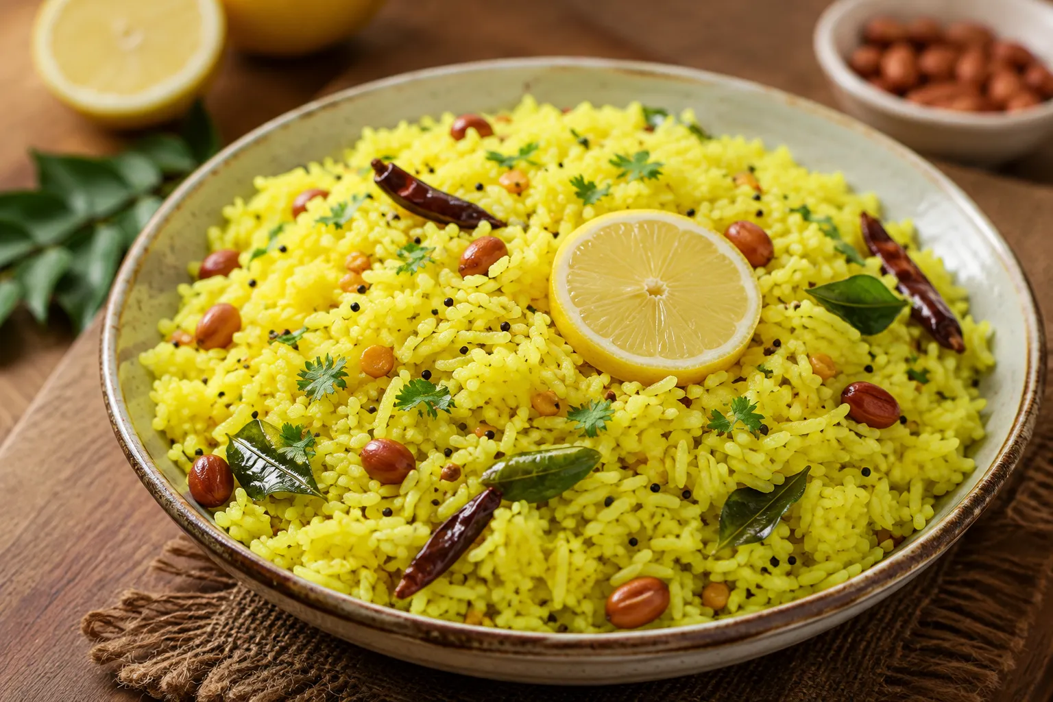Classic South Indian Lemon Rice