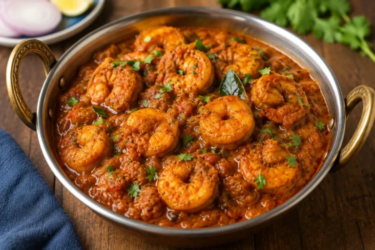 Easy Prawn Masala with prawns coated in a rich Indian masala