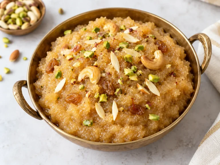 Sooji Halwa Recipe (Sweet Semolina Pudding)