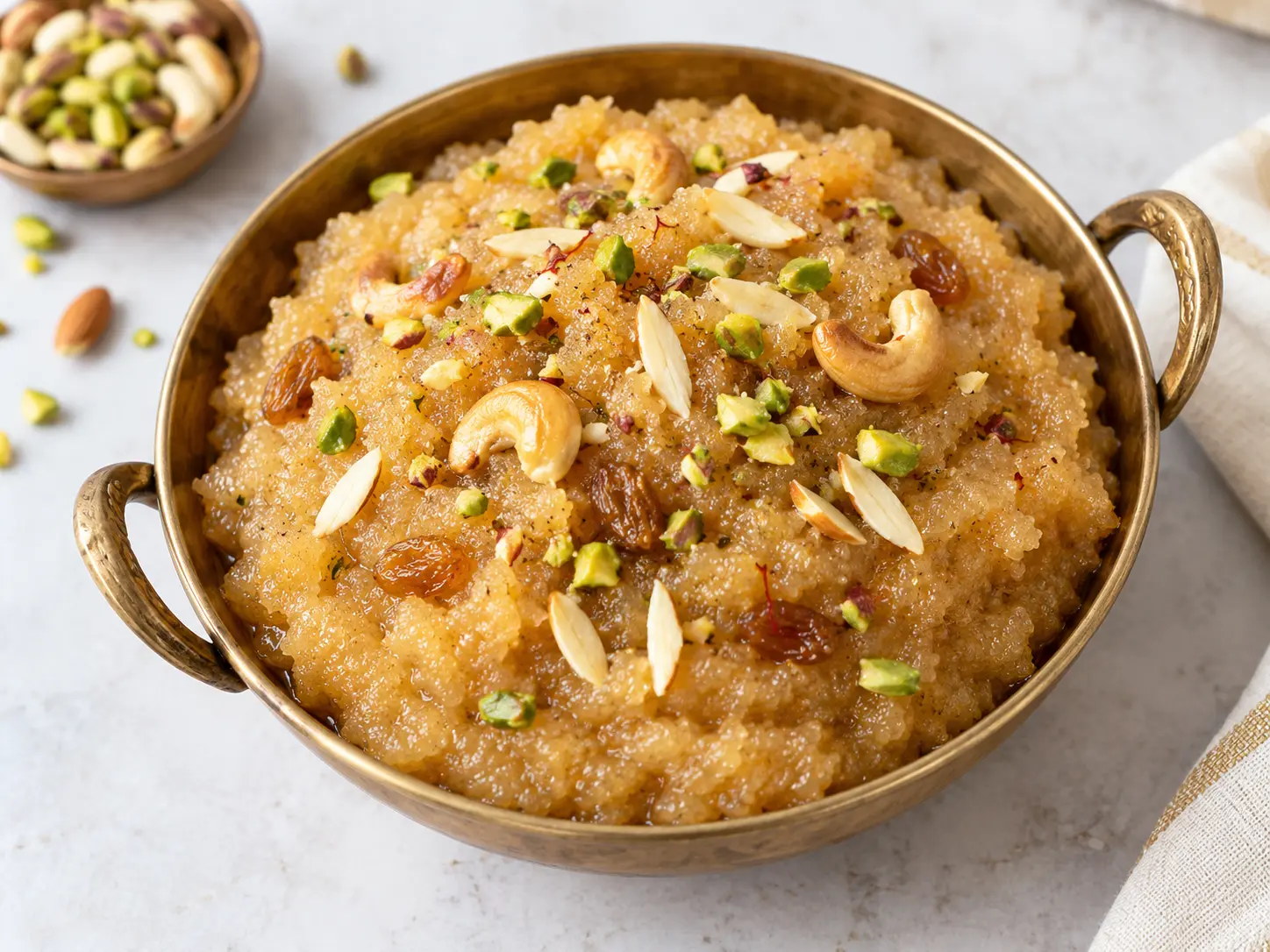 Sooji Halwa Recipe (Sweet Semolina Pudding)